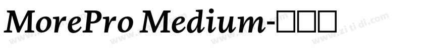 MorePro Medium字体转换